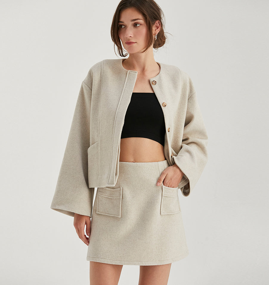 Adeline Quilted Puffer Wrap Coat - Crescent Clothing