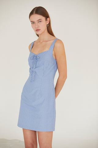 Hailey Pinstripe Mini Dress