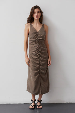 Jossalyn Cupro Midi Dress