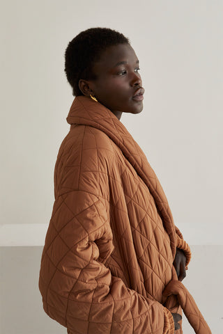 Crescent Adeline Quilted Puffer Wrap Coat