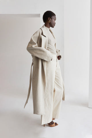 Dakota Wool Blend Wrap Coat