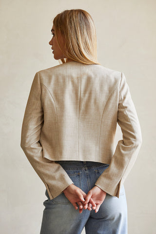 Sofia Crop Open Blazer