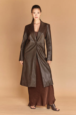 Evani Vegan Leather Coat