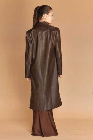 Evani Vegan Leather Coat