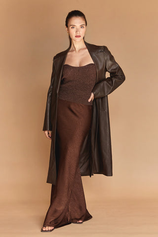 Evani Vegan Leather Coat