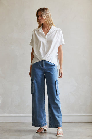 Mallory Denim Cargo Pants