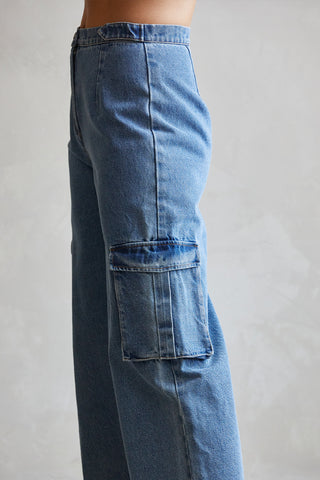 Mallory Denim Cargo Pants