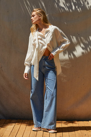 Victoria Wide Leg Denim Pants