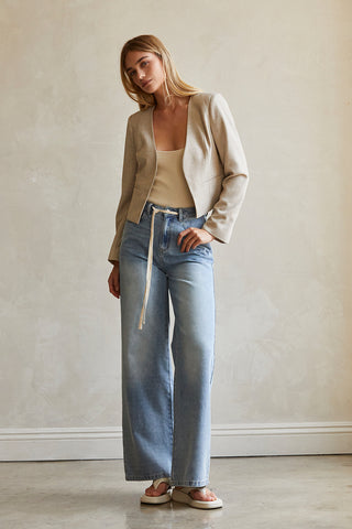 Danica Front Tie Denim Pants