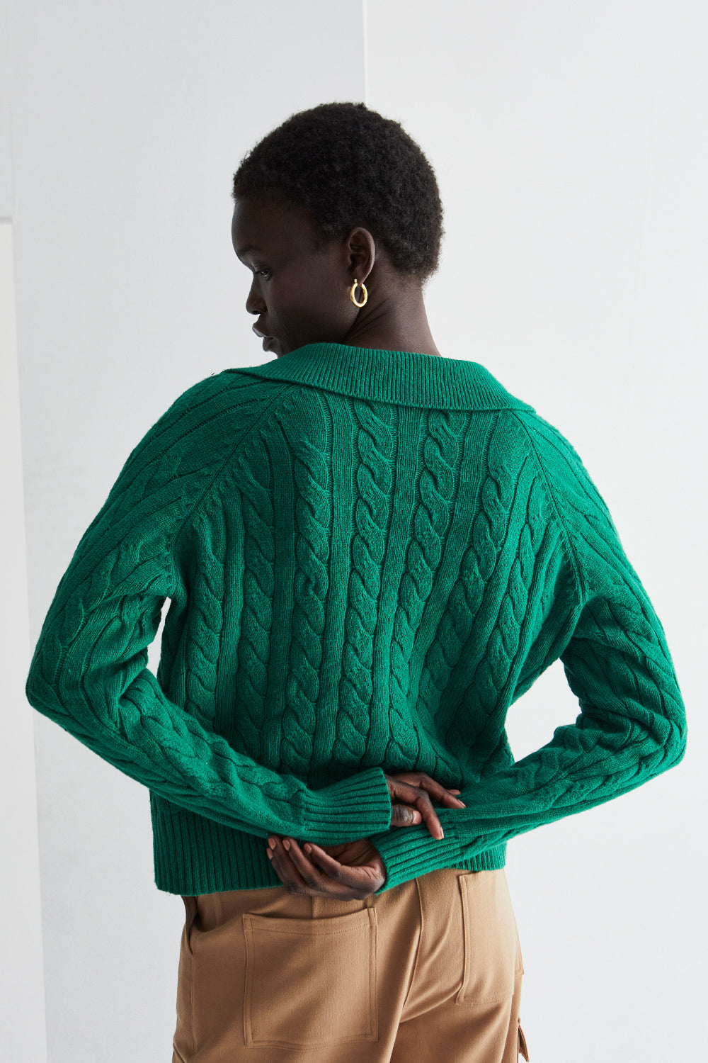 Emerald green knit top jumper