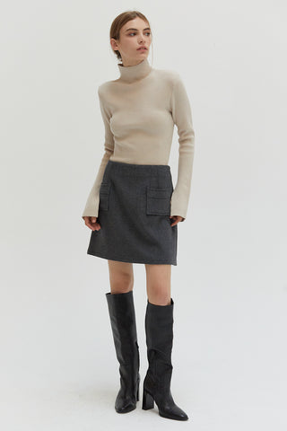 Molly Wool Blend Mini Skirt