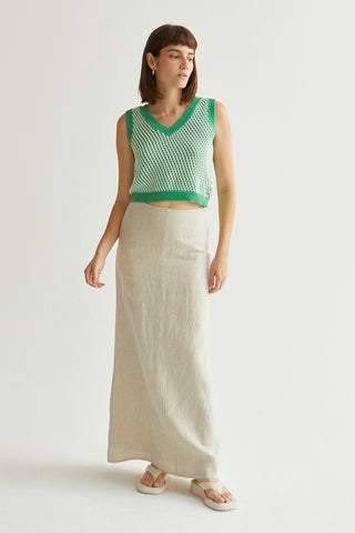 Cleo Linen Maxi Skirt