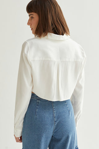 Laura Cropped Button Up Shirt