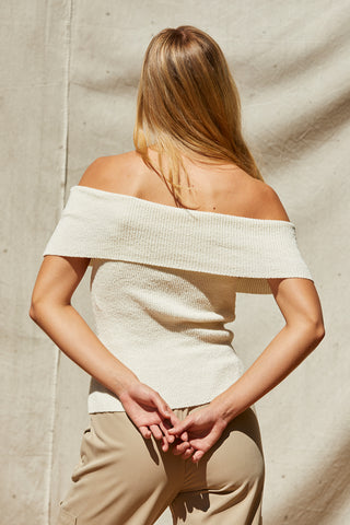 Nyla Off Shoulder Sweater Knit Top