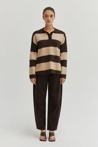 Ellon Stripe Polo Sweater