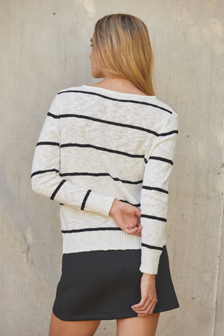 Sherri Striped Knit Top