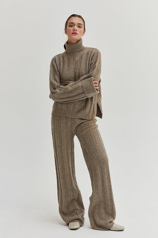 Kai Ribbed Knit Two Piece Sweater Set