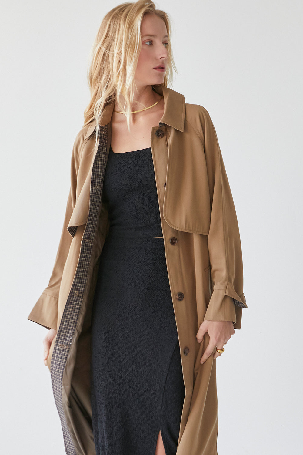 Tencel Trench Coat | Free Shipping $75+ | Crescent