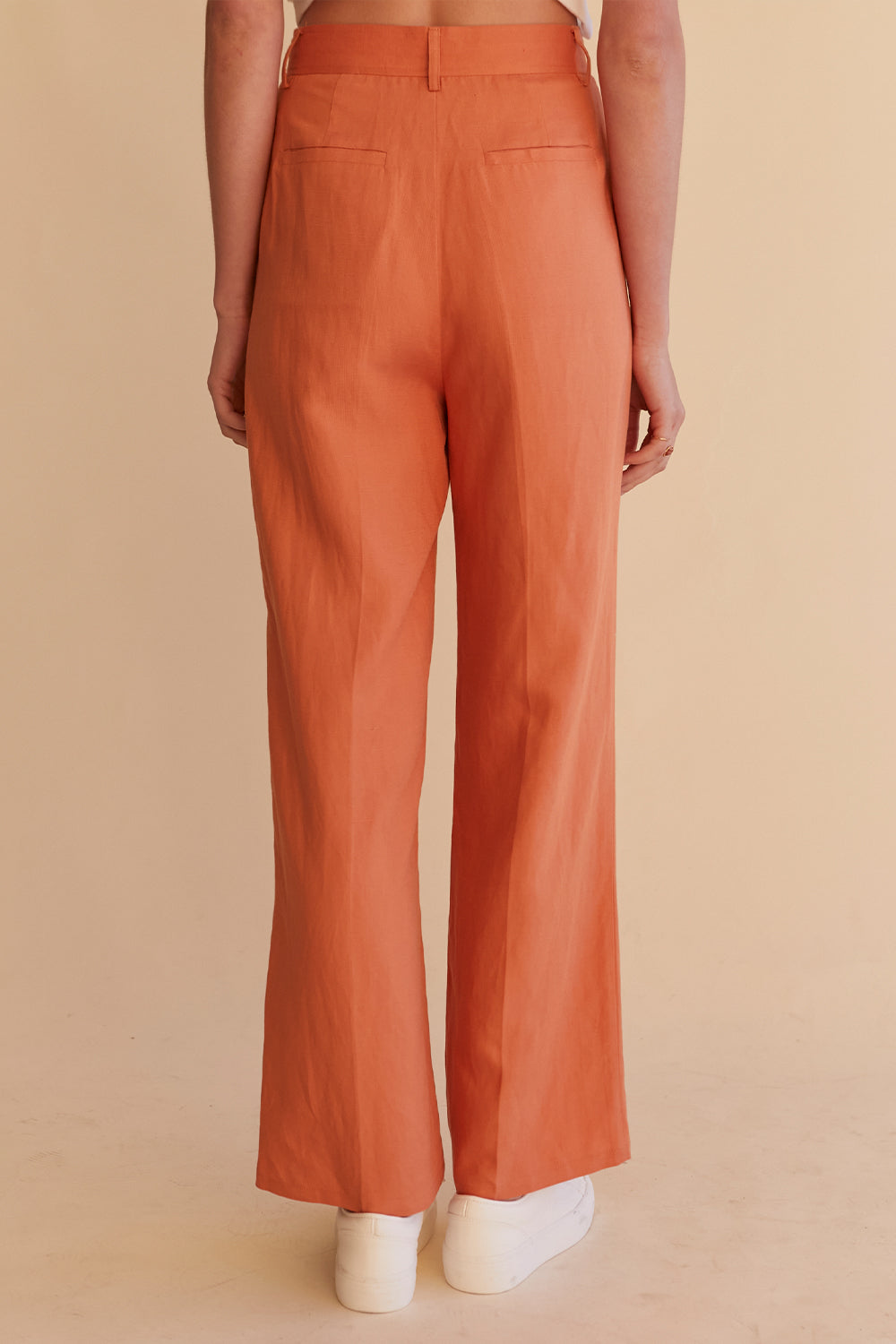 Buy Zink London Orange Belted Wide Leg Trousers for Women Online @ Tata CLiQ
