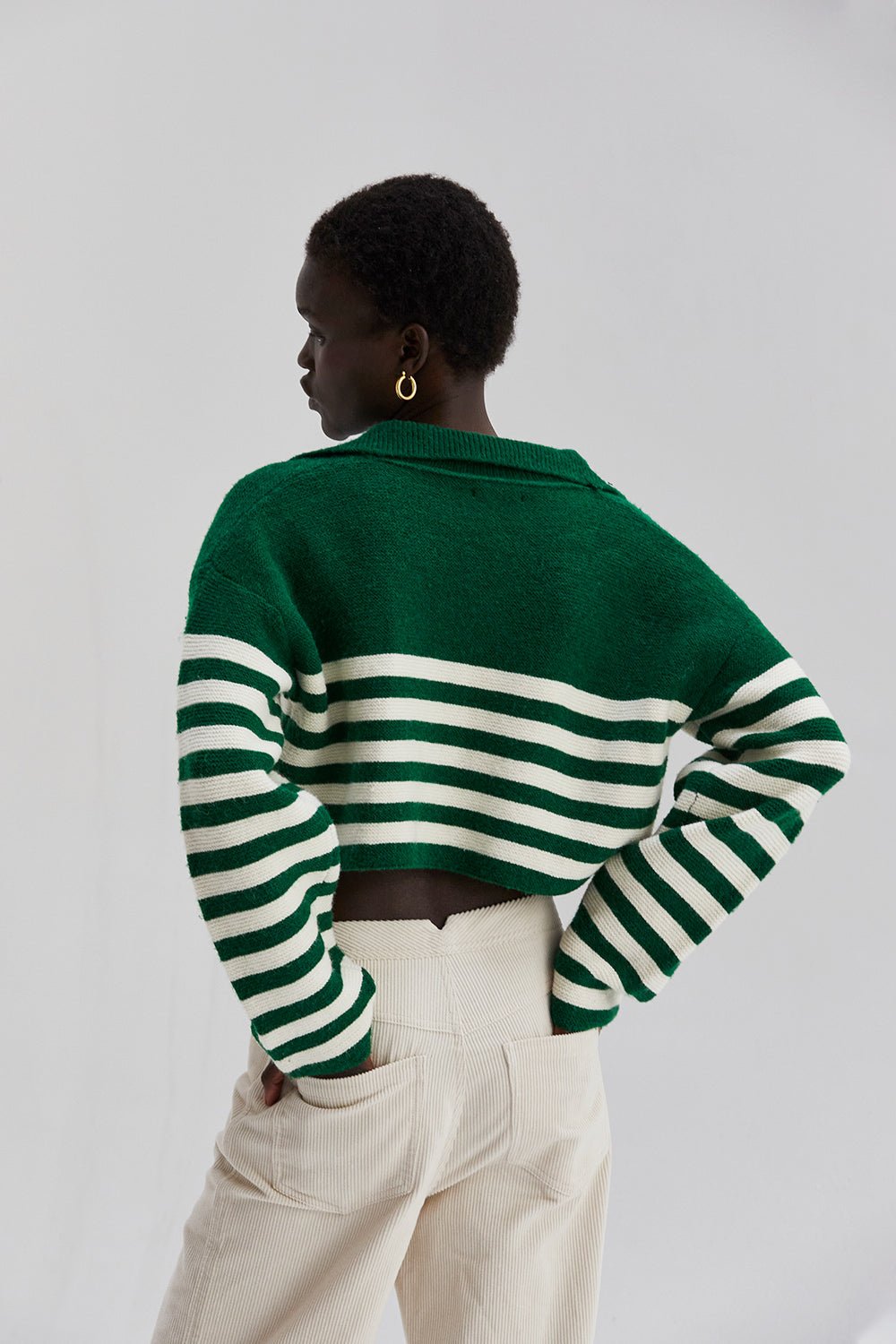 Cropped hotsell striped sweater